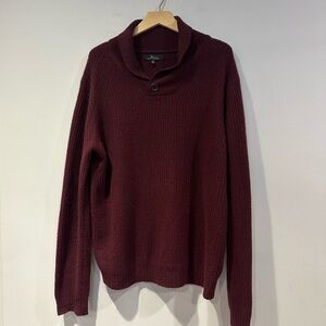 Marc Anthony 100 % Cashmere Cowl Neck Men's Burgundy Sweater